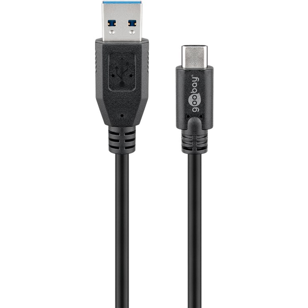Kábel Goobay USB - USB typ C 1 m čierny