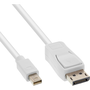InLine 17133 DisplayPort kábel 3 m Mini DisplayPort Biela