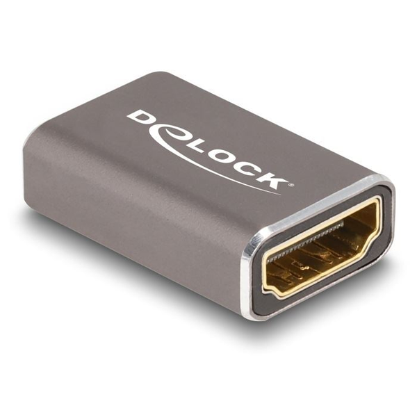 Delock HDMI adapter anya - anya 8K 60 Hz szürke fém (60078)