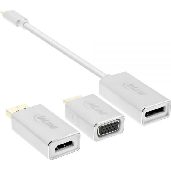 InLine 64109S adattatore grafico USB 3840 x 2160 Pixel Argento