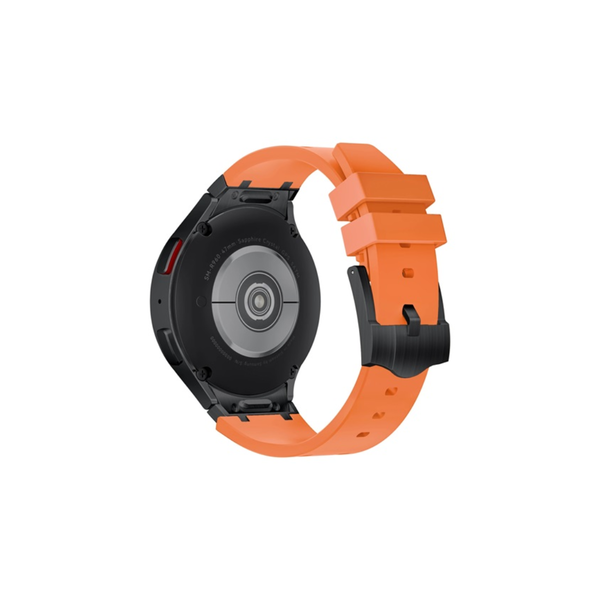 Mybandz Element Samsung Galaxy Watch 5/6/7 Szilikon Okosóra szíj 20mm - Narancs/Fekete