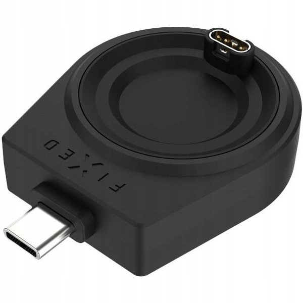FIXED USB-C töltőkábel Garmin Fenix ​​5/6/7/7X/8 / Epix / Venu 2/3/3S / Vívoactive 3/4/5 fekete