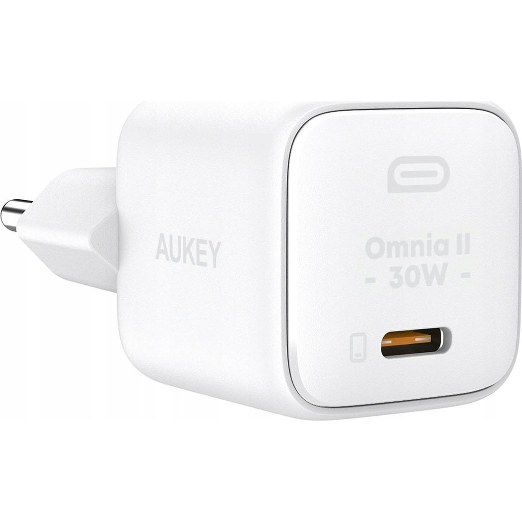 Aukey PA-B1L USB-C Hálózati Gyorstöltő Adapter 30W - Fehér (PA-B1L White)