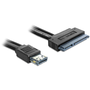 12V eSATAp кабел към SATA 22 пинов HDD 2,5 / 3,5 "0,5 м, Delock 84402