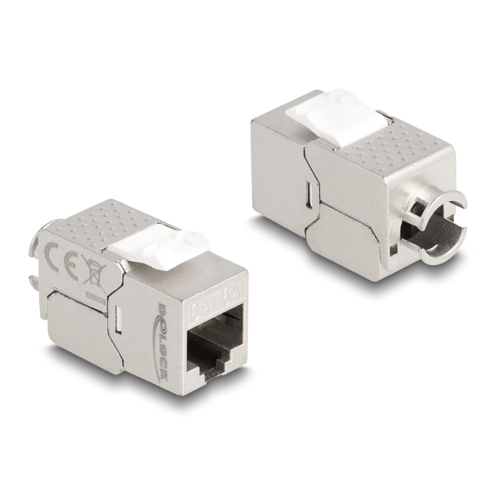 Delock Keystone Modul RJ45 anya - LSA Cat.6A Slim fokos eszköz nélkül szerelhető (87891) (87891)