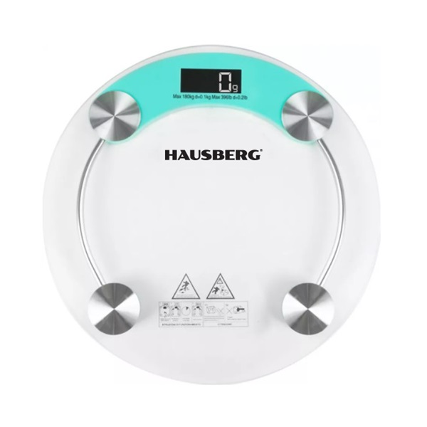 Hausberg HB-6000BL kék üveg fürdőszobai mérleg