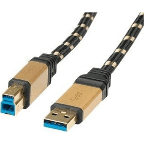 ROLINE-GOLD 5Gbps kabel USB3.0 A(M) - USB3.0 B(M), 0,8m