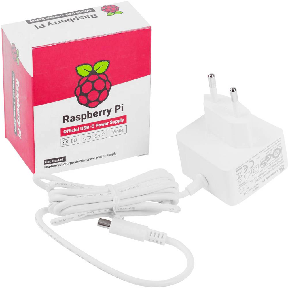 Raspberry Pi SC1152 1x USB Type-C Hálózati töltő - Fehér (27W) (SC1152 )
