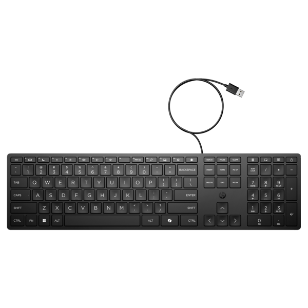 HP vezetékes billentyűzet 320K - fekete (9SR37UT#AKC)