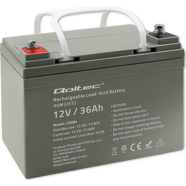 Agm Battery 12v 36ah Max. 540a