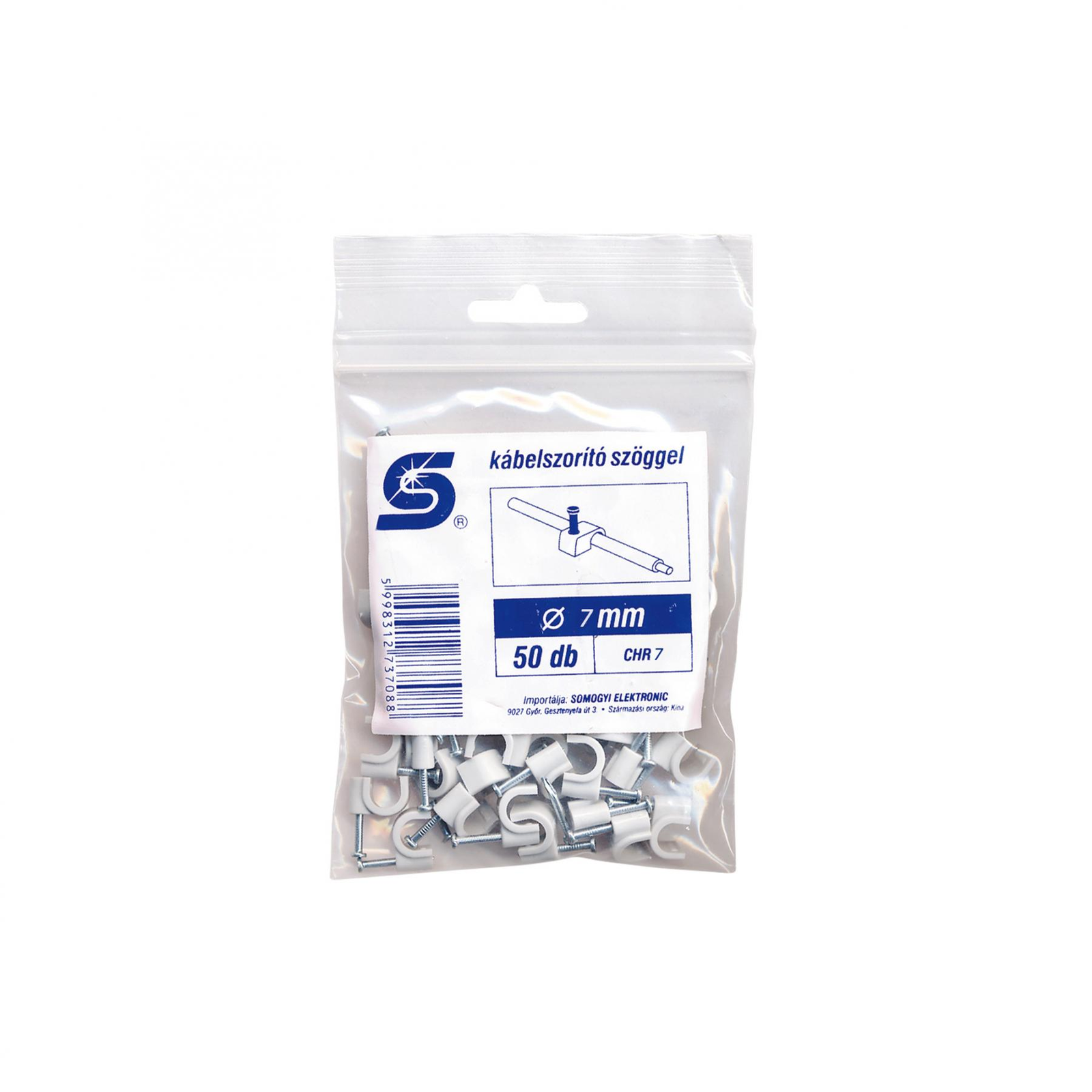 Somogyi CHR 7 Kábelbilincs szöggel 7mm 50db (CHR 7)
