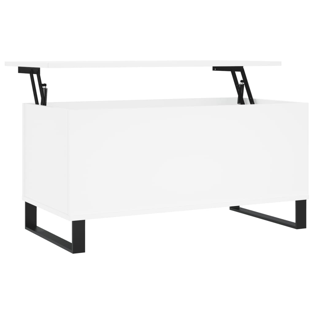 fehér szerelt fa dohányzóasztal 90x44,5x45 cm (830980)