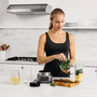 Блендер Ninja Foodi Power Nutri 3-in-1 with Smart Torque, 6 програми Auto-IQ, CB350EU 1200 W, Купа 2.1 л, Кана 700 мл и купа 400 мл, Черен/Сребрист