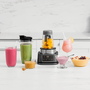 Блендер Ninja Foodi Power Nutri 3-in-1 with Smart Torque, 6 програми Auto-IQ, CB350EU 1200 W, Купа 2.1 л, Кана 700 мл и купа 400 мл, Черен/Сребрист