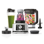 Блендер Ninja Foodi Power Nutri 3-in-1 with Smart Torque, 6 програми Auto-IQ, CB350EU 1200 W, Купа 2.1 л, Кана 700 мл и купа 400 мл, Черен/Сребрист