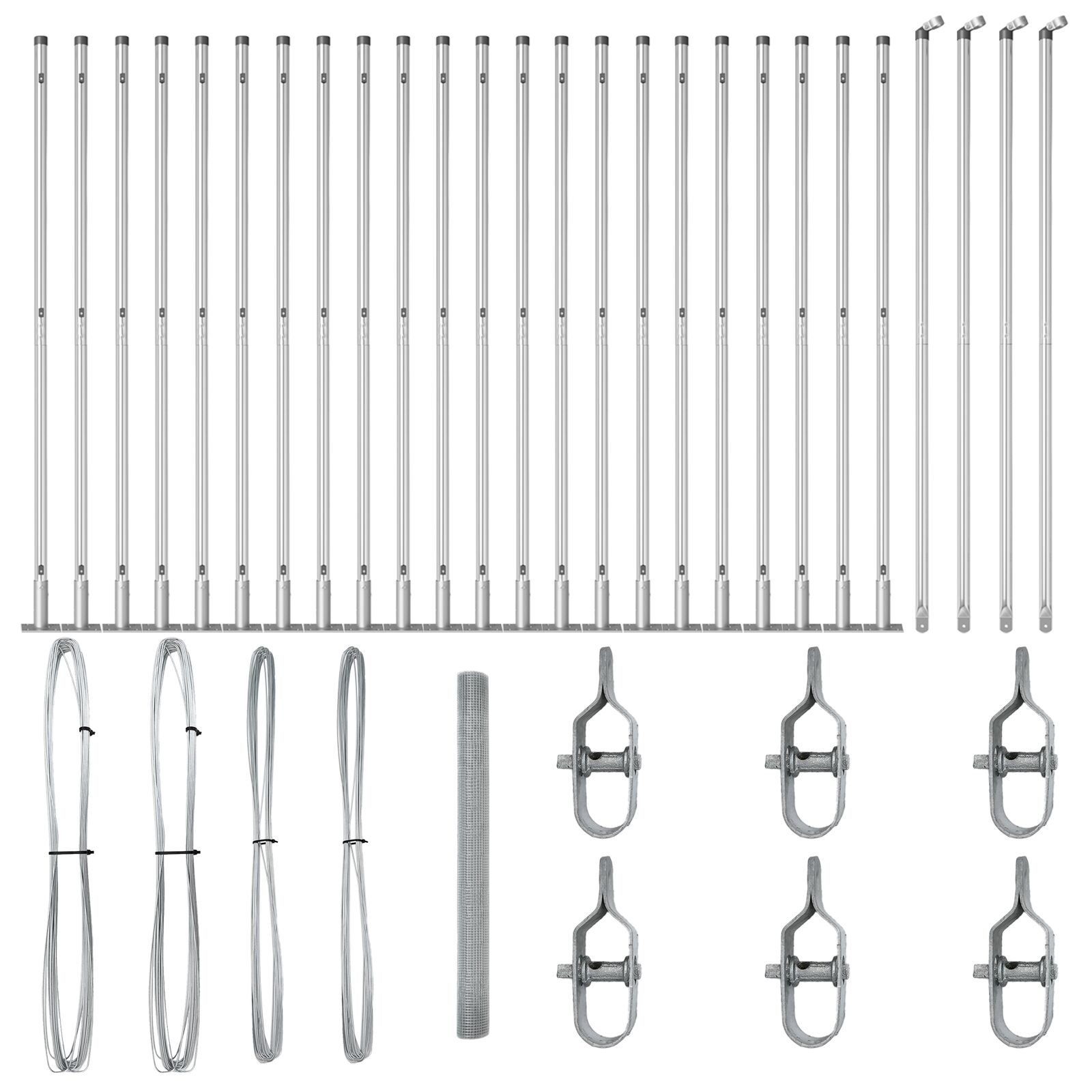 Hegesztett huzalkerítés 13 flanged oszloppal 1.6x50 m Galvanizált acél (3352367)