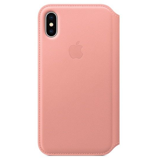 Rózsaszín Flip tok Apple Apple iPhone X és iPhone XS telefonokhoz