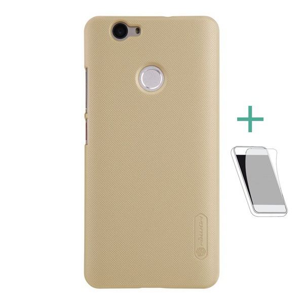 NILLKIN SUPER FROSTED műanyag telefonvédő (gumírozott, érdes felület + képernyővédő fólia) ARANY [Huawei Nova] (5996457674572)
