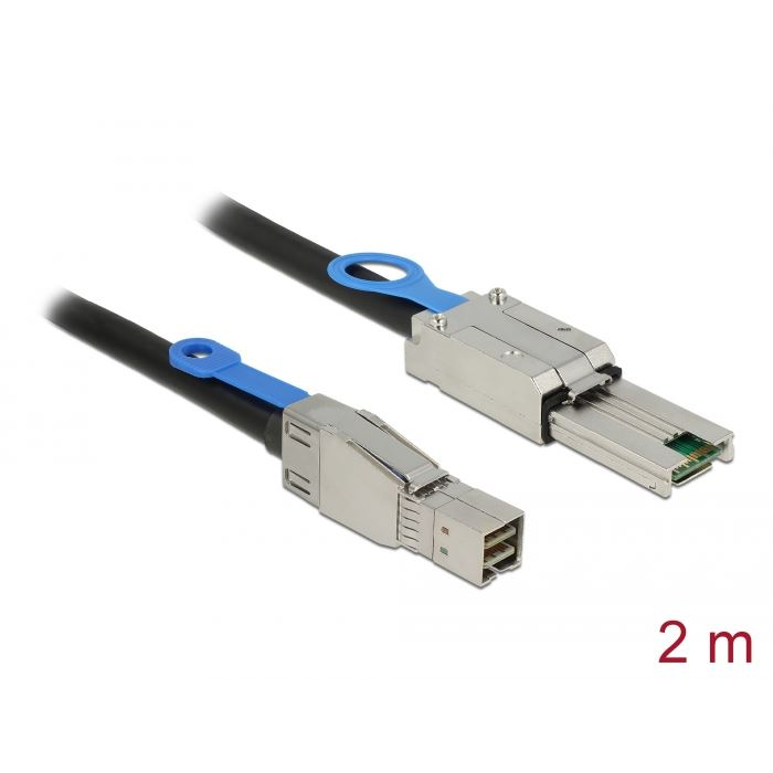 Delock Mini SAS HD SFF-8644 > Mini SAS SFF-8088 kábel 2m (83572) (del83572)