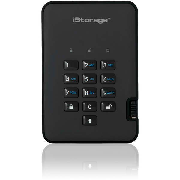 iStorage diskAshur 2 externe harde schijf 4 TB 5400 RPM USB Type-A 3.2 Gen 1 (3.1 Gen 1) Zwart