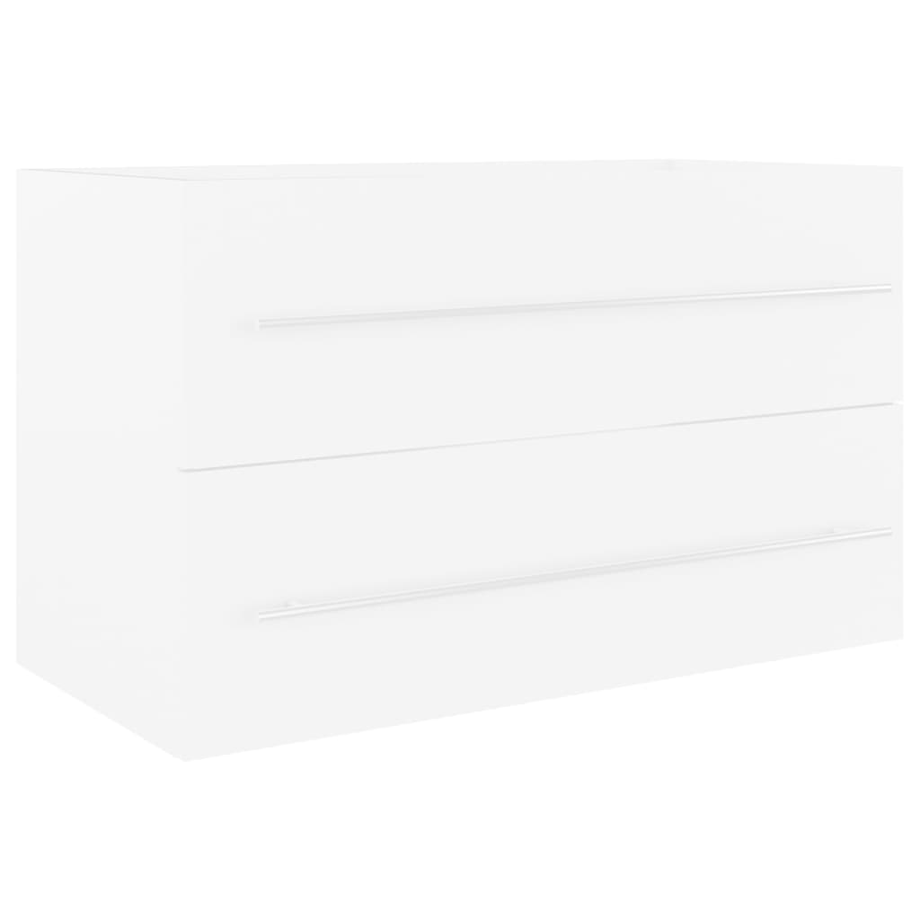fehér forgácslap mosdószekrény 80 x 38,5 x 48 cm (804701)