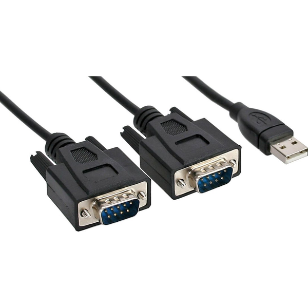 InLine 33305M adattatore per inversione del genere dei cavi 9pin Sub D male 2 x RS232 9 Pin Sub-D Nero