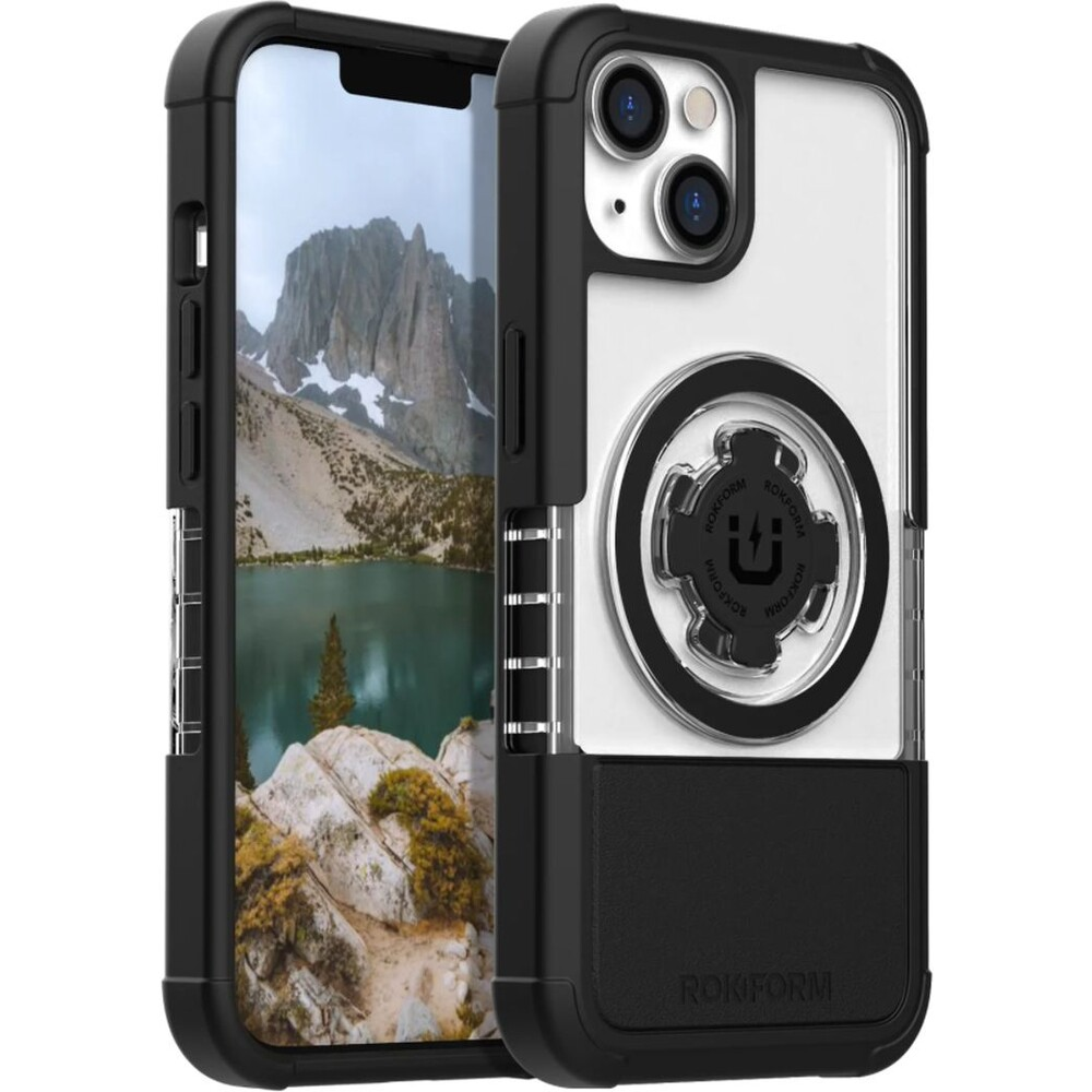 Rokform Apple iPhone 14 Hátlapvédő Tok - Átlátszó/Fekete (RF309020P)