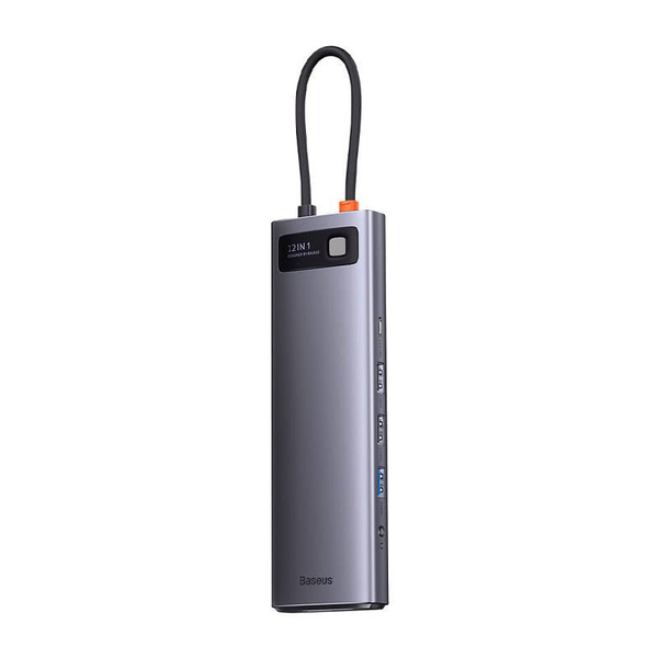 BASEUS MULTIFUNKČNÍ HUB ADAPTÉR 12V1 USB-C 100W ČTEČKA PAMĚŤOVÝCH KARET