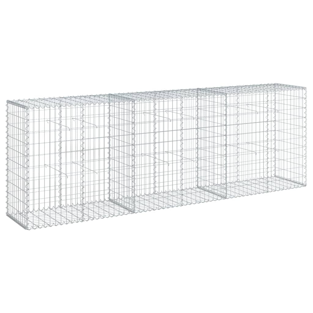 horganyzott vas gabion kosár fedéllel 300 x 50 x 100 cm (3295144)