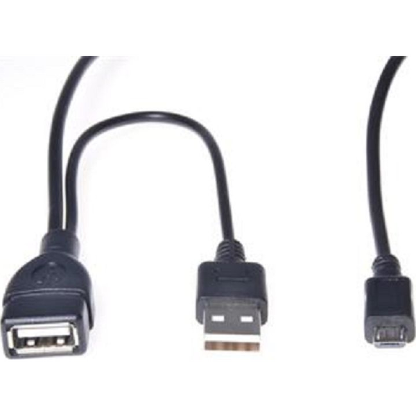 PREMIUMCORD USB 2.0 + microUSB Átalakító Fekete 1m kur-21