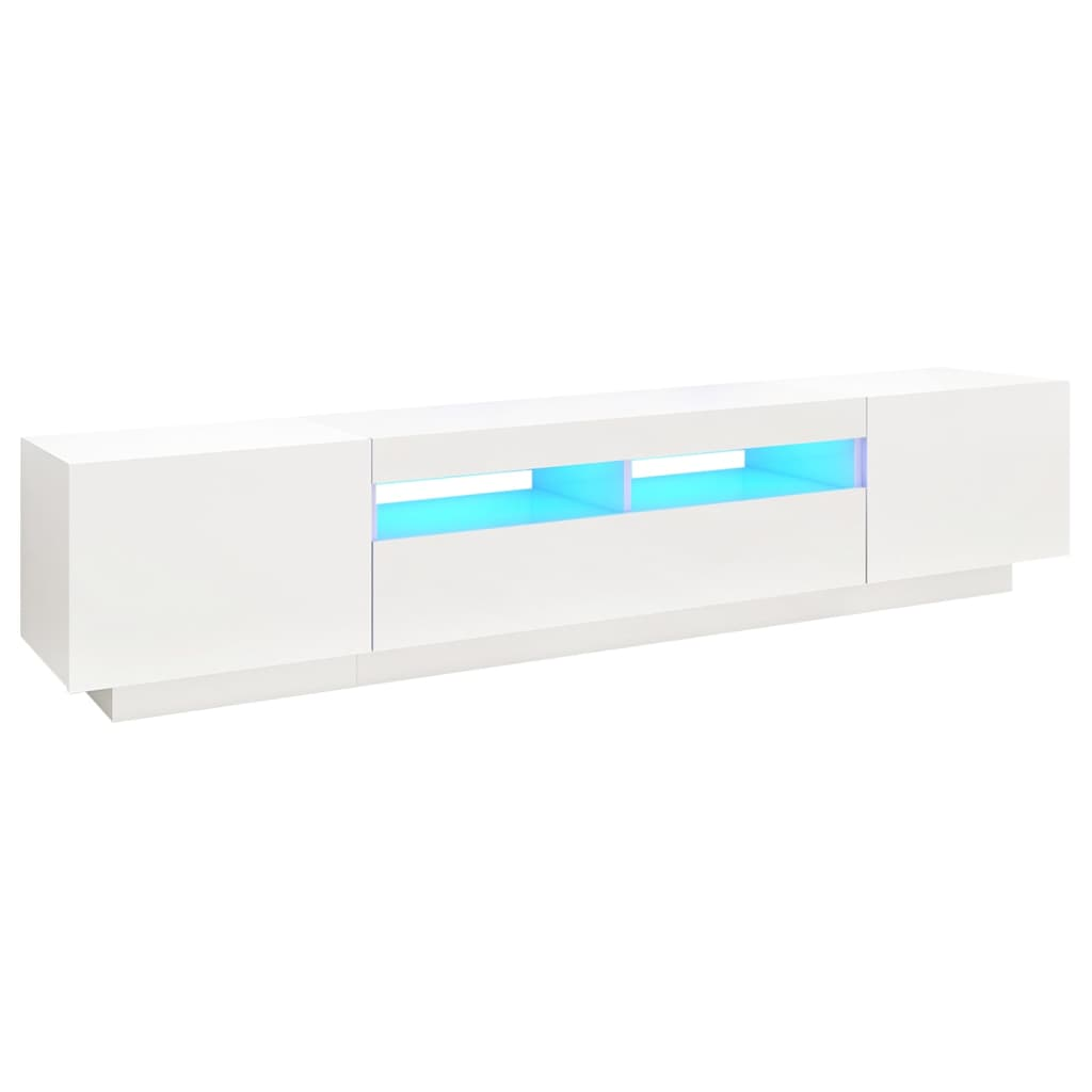 fehér TV-szekrény LED-lámpákkal 200 x 35 x 40 cm (3081906)