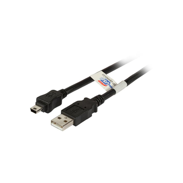 EFB USB2.0 Kabel A-Mini B (5polig),St.-St.,3,0m,sw,Premium