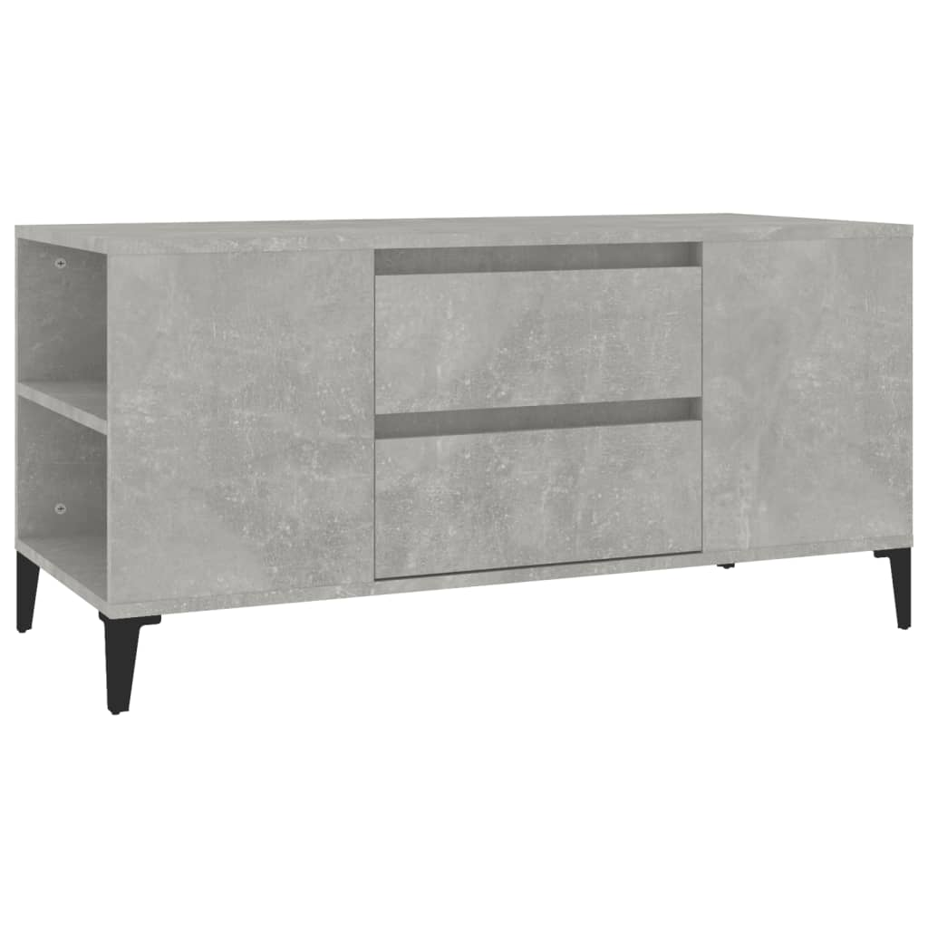 betonszürke szerelt fa TV-szekrény 102 x 44,5 x 50 cm (819608)