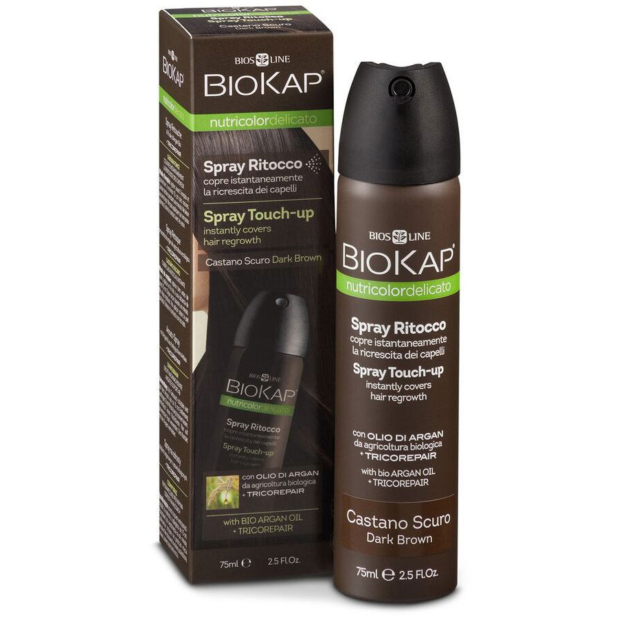 BIOKAP Nutricolor Delicato Spray Touch Up Dark Brown 75 ml (8030243011718)