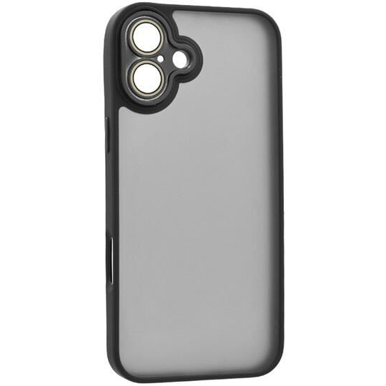 Gigapack Apple iPhone 16 5G szilikon tok akril hátlappal fekete (GP-160102) (GP-160102)