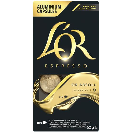 L'OR Espresso Or Absolu - 10 kapszula Nespresso®* Original kompatibilis (4028599)