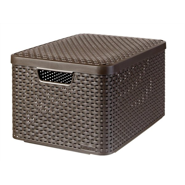 Curver My Style 30l Rattan hatású tárolókosár - Sötétbarna (205861)