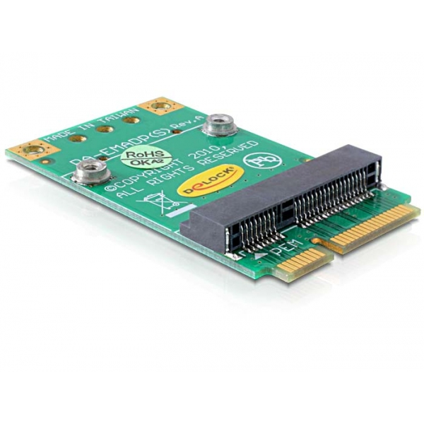 Delock Mini PCI Express (fél méret -> teljes méret) átalakító, 51x30x5 mm (65229) (65229)