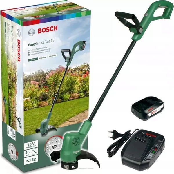 Bosch GrassCut 18V-26 26 cm Batteri Sort, Grøn