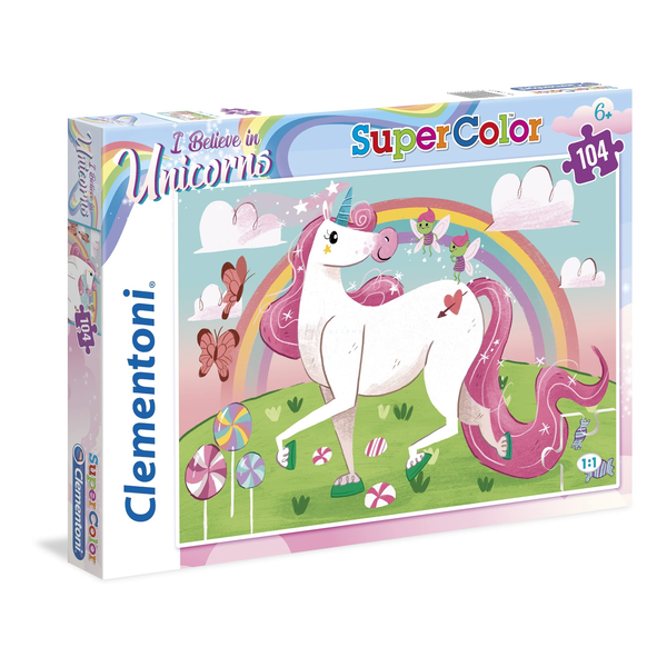 Clementoni I Believe in Unicorns Puslespil 104 stk Tegnefilm