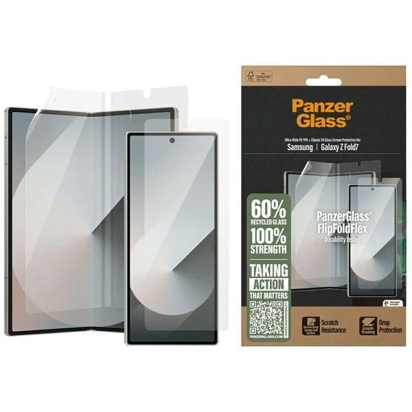 PanzerGlass ® Screen Protector Samsung Galaxy Z Fold7 | Glass & Film Pellicola proteggischermo trasparente 1 pz