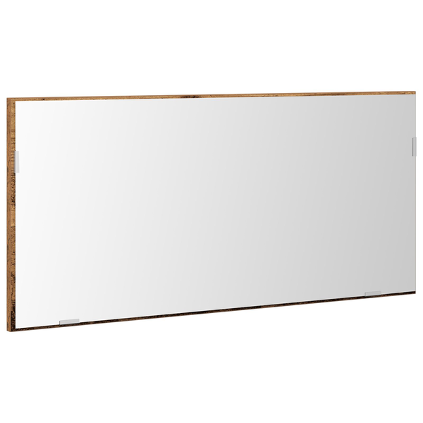 Fürdőszoba Tükörszekrény LED Fénnyel Régi Fa 80x37 cm
