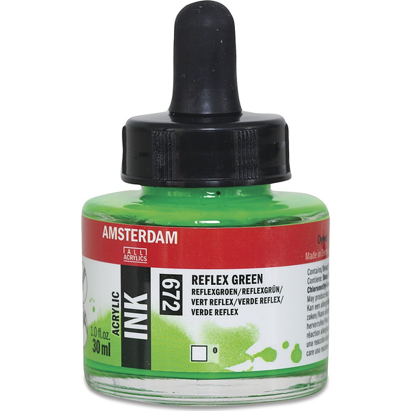 Artequipment Amsterdam Acrylic Ink Bottle Reflex Green 672