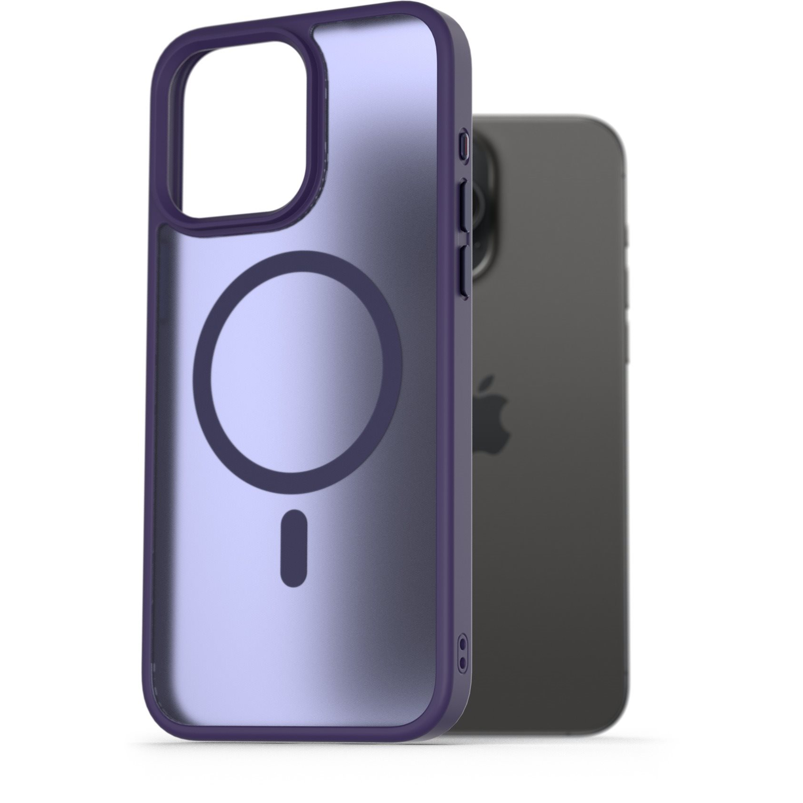 AlzaGuard Matte Case Compatible with Magsafe iPhone 15 Pro Max sötétlila tok (AGD-PCMM65DU)
