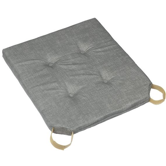 Bellatex seat cushion Ulla 620/016, smooth, 40 × 40 cm, brownish grey (10407)