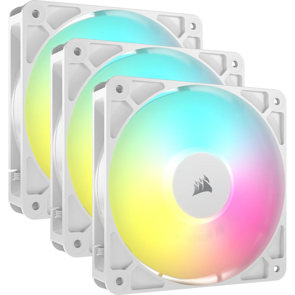 Corsair RS120 ARGB 120mm PWM Rendszerhűtő ventilátor 3db - Fehér