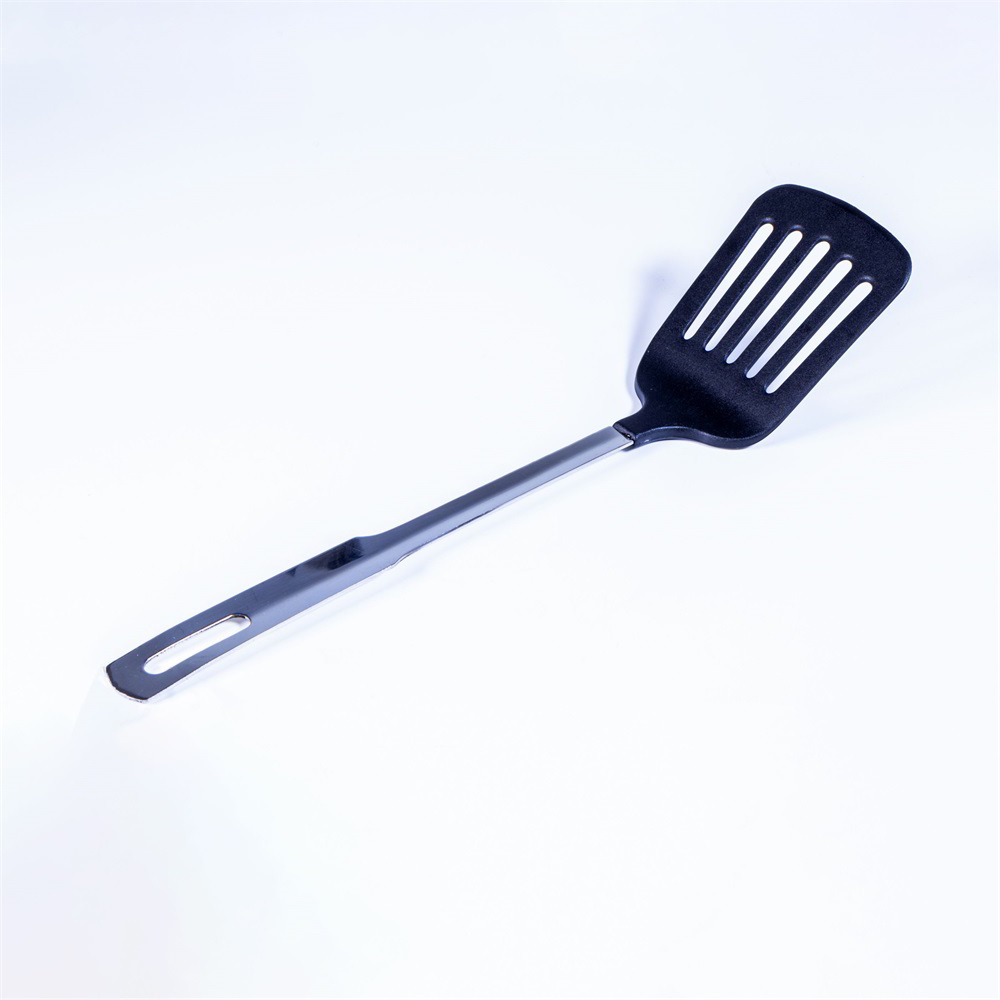 TOO KT-473 Fém / műanyag konyhai spatula 33 cm - Fekete (KT-473)