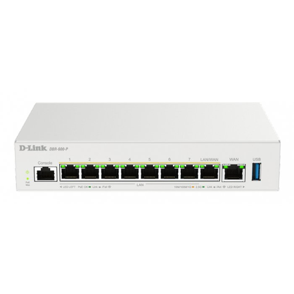D-Link DBR-600-P/B kabelforbundet router 2.5 Gigabit Ethernet Hvid