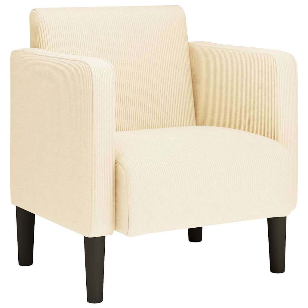 krém kordbársony szövet kanapészék karfás szék 54 cm (4100517)