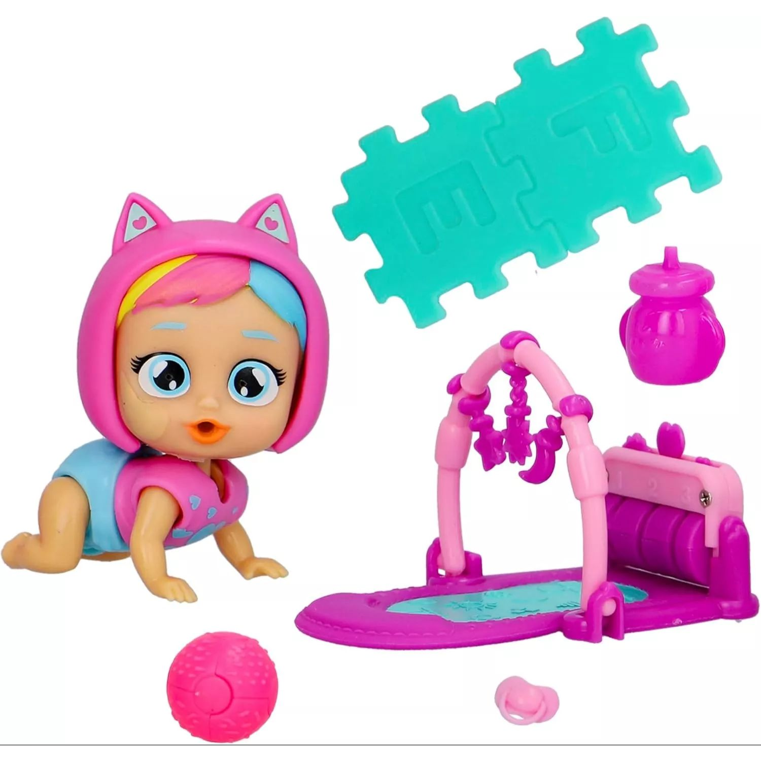 Cry Babies Playtime Millie edtzőterme játékszett 7 darab kiegészítővel (IMC923270)